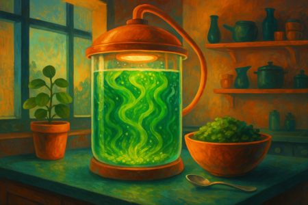 Biorreactores de microalgas para el hogar: una forma práctica de purificar el aire y generar recursos en la cocina