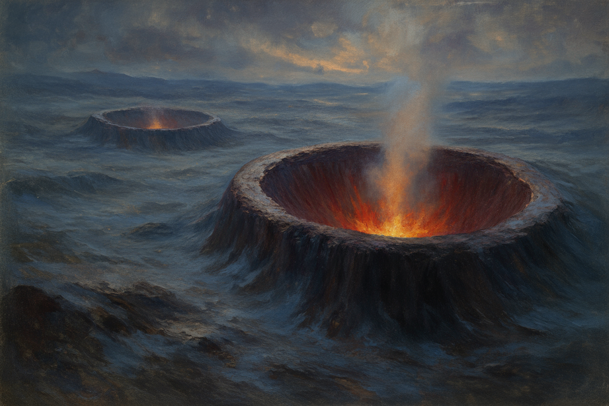 aparición de cráteres explosivos