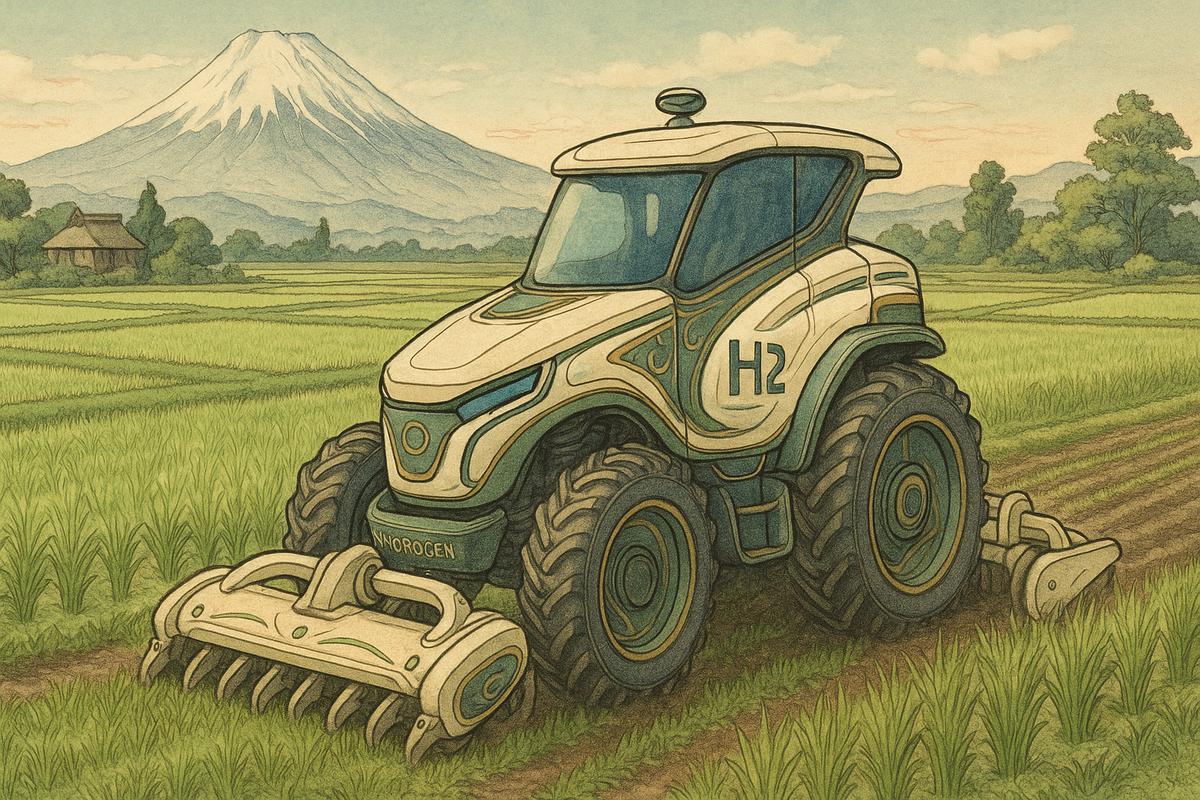 Japón presenta el primer tractor hidrógeno-autónomo del mundo: tecnología al servicio del campo