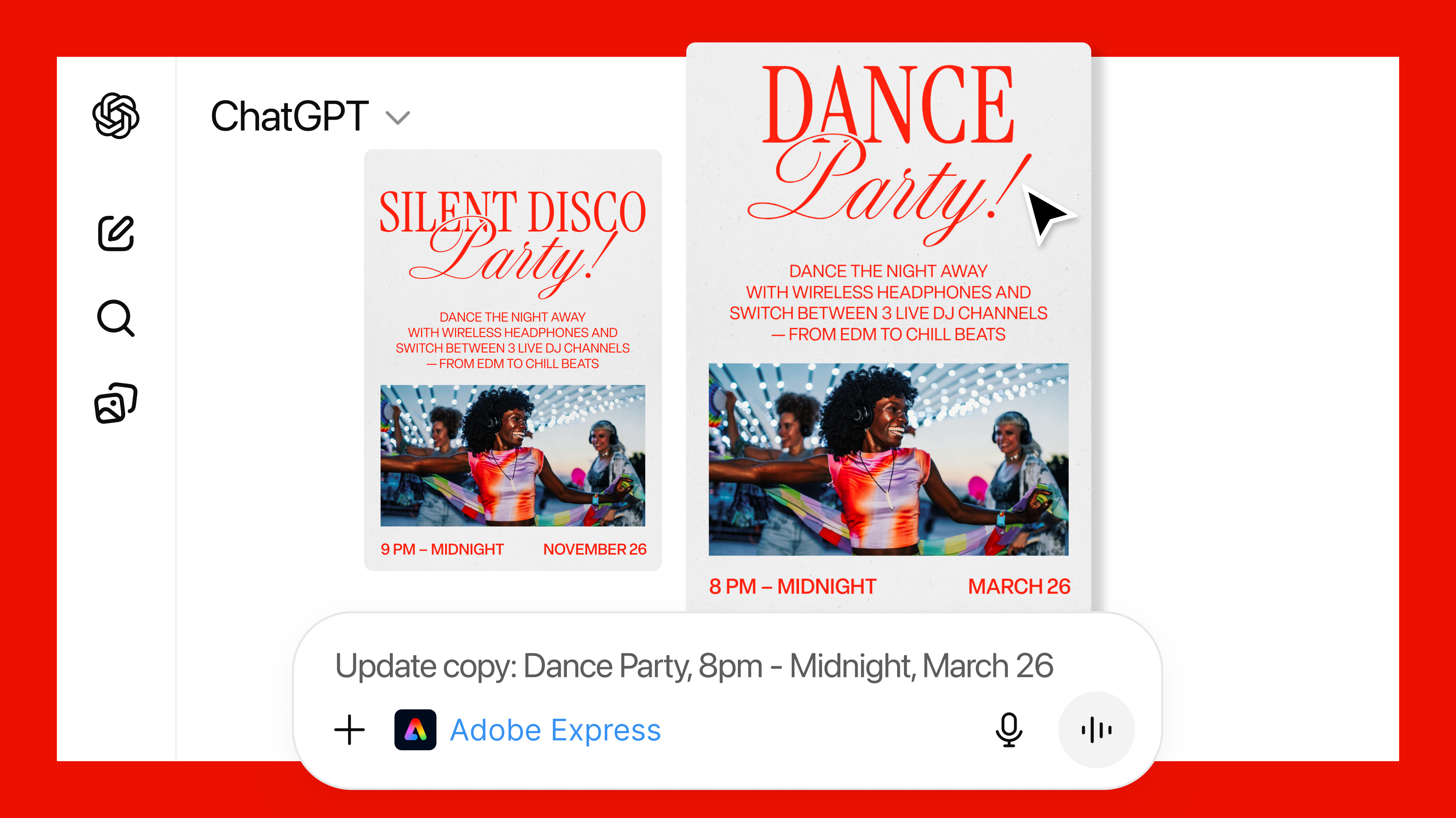 Adobe lleva Photoshop, Express y Acrobat a ChatGPT y simplifica la edición con IA conversacional