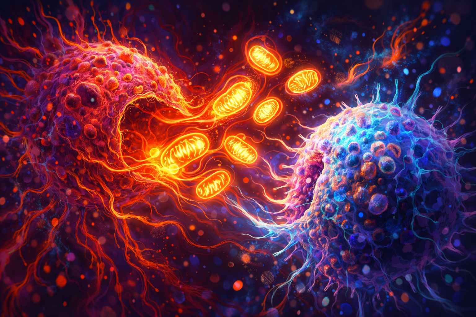 El tumor que se apropia de las “baterías” del sistema inmune: cómo el robo de mitocondrias puede facilitar la metástasis a ganglios linfáticos