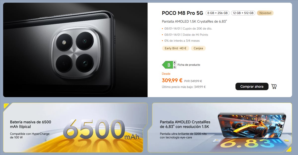 ¿Ha dejado de ser un teléfono de entrada? Analizamos las novedades de la nueva serie POCO M8