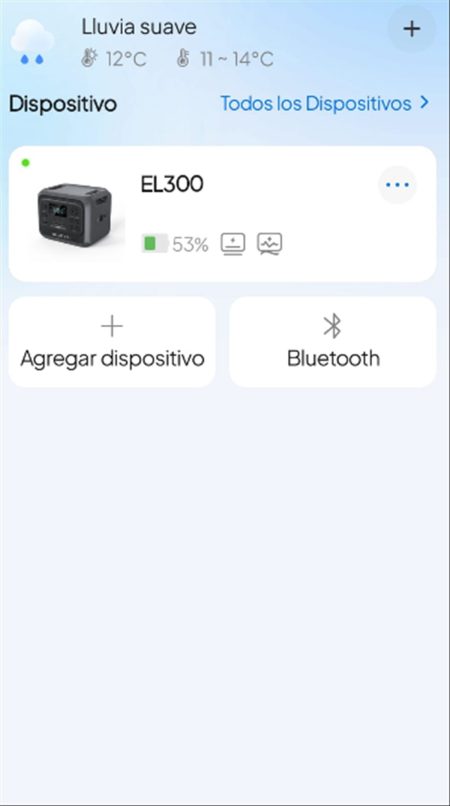 Dispositivo de carga portátil mostrando nivel de batería y conexión USB-C
