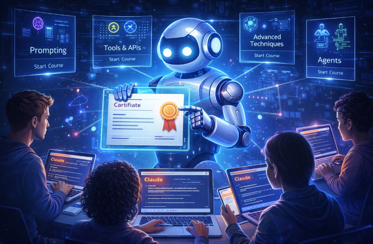 Anthropic publica 15 cursos gratuitos con certificación para aprender a usar Claude: desde principiantes hasta agentes de IA avanzados