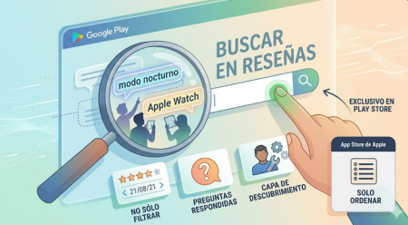 Google Play Store ya permite buscar dentro de las reseñas de una app: una función simple que cambia cómo decides qué descargar
