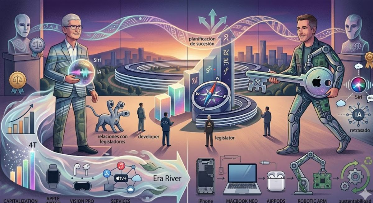 Tim Cook deja de ser CEO de Apple después de 15 años: John Ternus, el ingeniero de hardware que lleva 25 años en la empresa, toma el relevo el 1 de septiembre