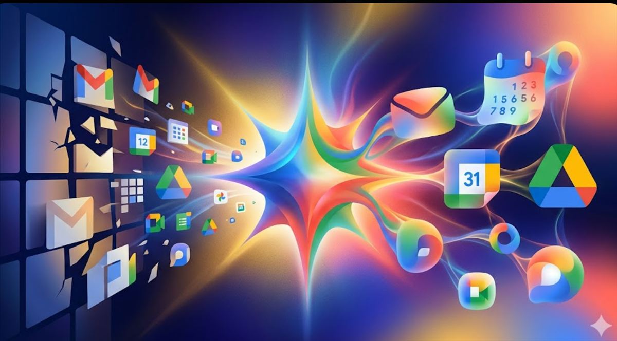 Google rediseña los iconos de Gmail, Calendar, Drive y todo Workspace con gradientes: la firma visual de la era Gemini llega a las apps de productividad