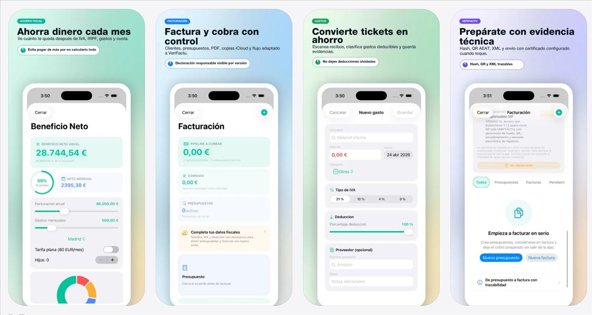 AutonoTools, la app iOS que apuesta por el modelo que nadie quería en SaaS para autónomos: pago único, todo offline y datos que jamás salen del iPhone
