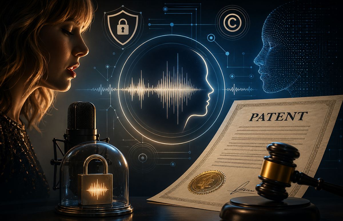 Taylor Swift solicita registrar como marca su voz y su imagen para defenderse de los clones de IA: la categoría «sound mark» como nueva línea de defensa contra los deepfakes