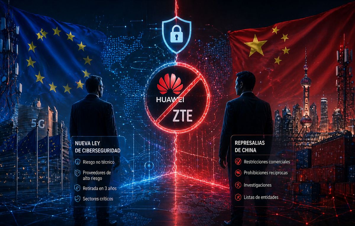 China amenaza a la UE con represalias si Huawei y ZTE quedan fuera de las redes europeas: Pekín invocará su Ley de Comercio Exterior si Bruselas formaliza la exclusión