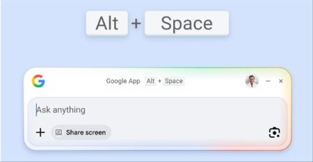 La app de escritorio de Google ya está disponible en inglés para Windows en todo el mundo: AI Mode, Alt+Space y búsqueda de pantalla con Lens