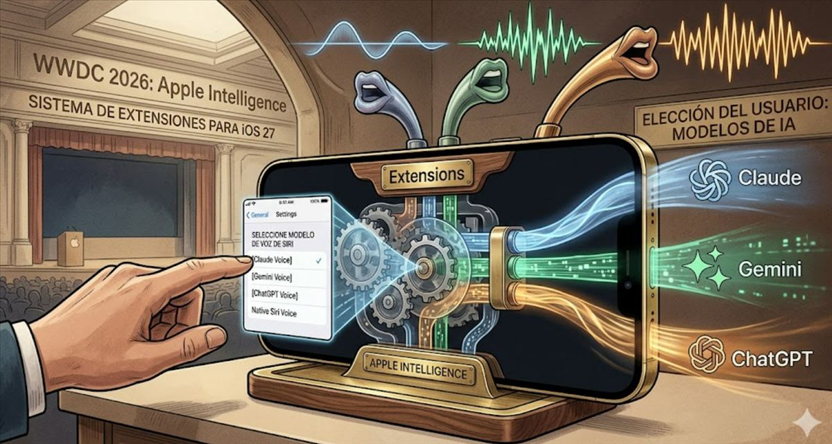 iOS 27 te dejará elegir qué IA usa Siri: Claude, Gemini o ChatGPT como extensiones del sistema operativo