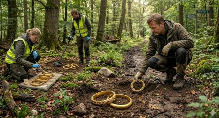 El tercer mayor tesoro vikingo de la historia hallado en Dinamarca: seis brazaletes de oro de hace más de 1.000 años
