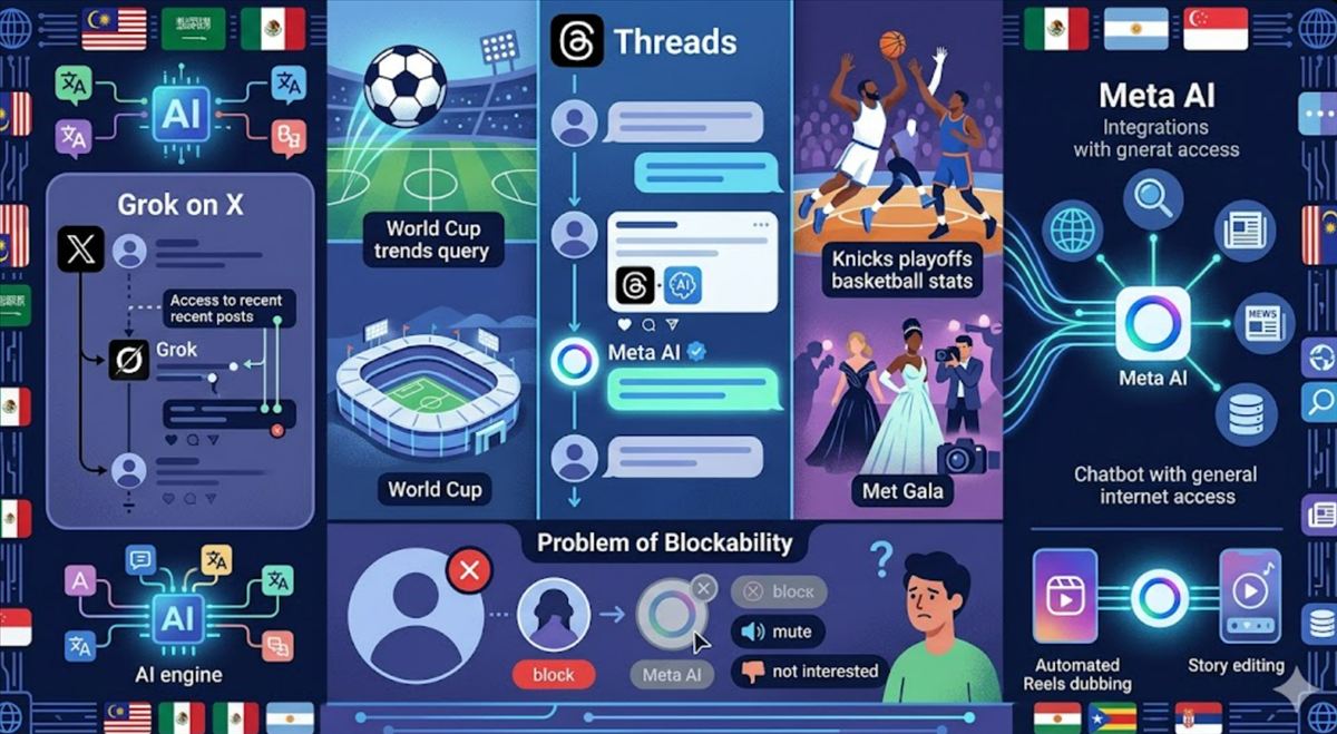 Meta convierte Threads en un rival de X con IA integrada en el feed: menciona @meta.ai para obtener contexto en tiempo real