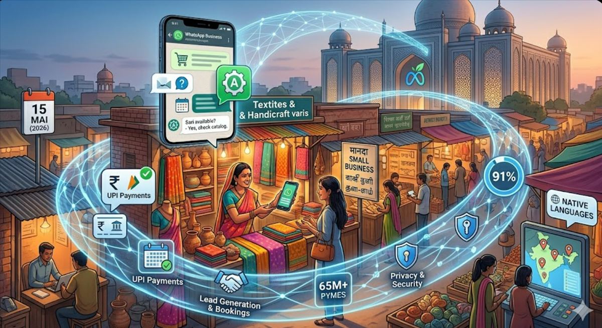 Meta lanza Business AI en WhatsApp para pymes en India: atención al cliente 24/7 sin contratar a nadie