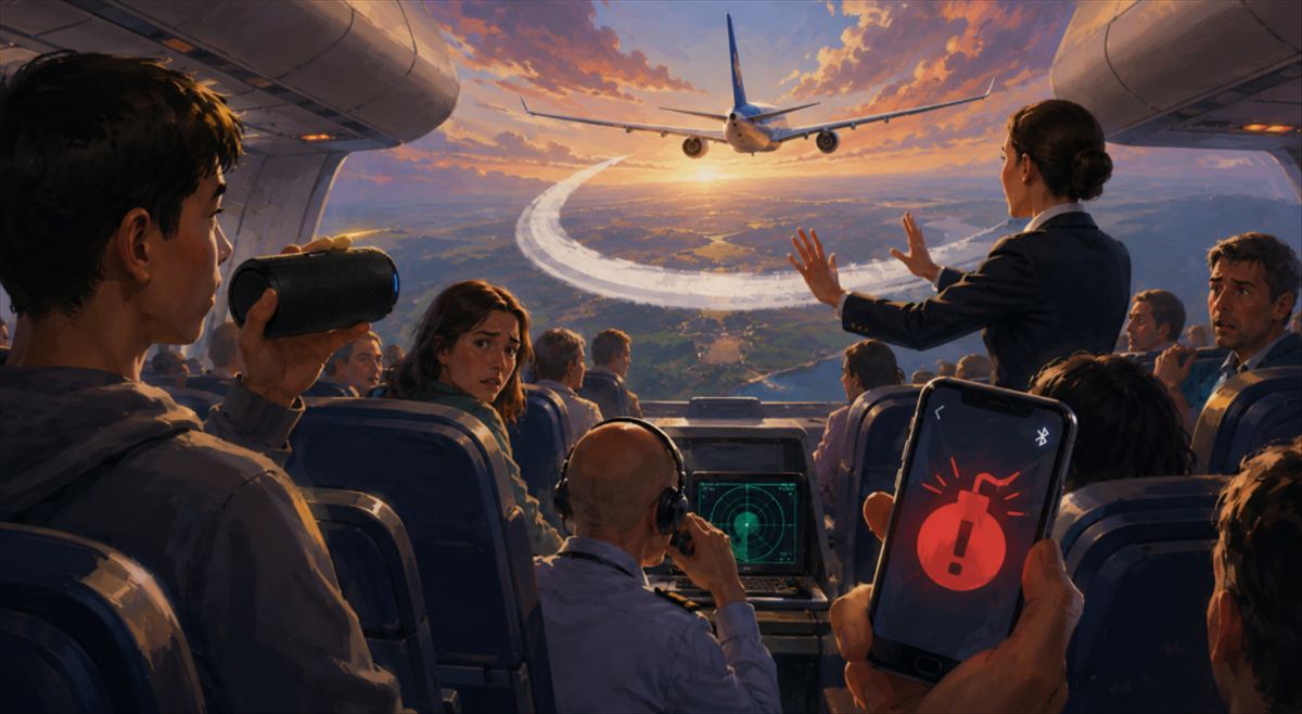Un altavoz Bluetooth llamado «BOMB» hace que United Airlines dé media vuelta en el Atlántico