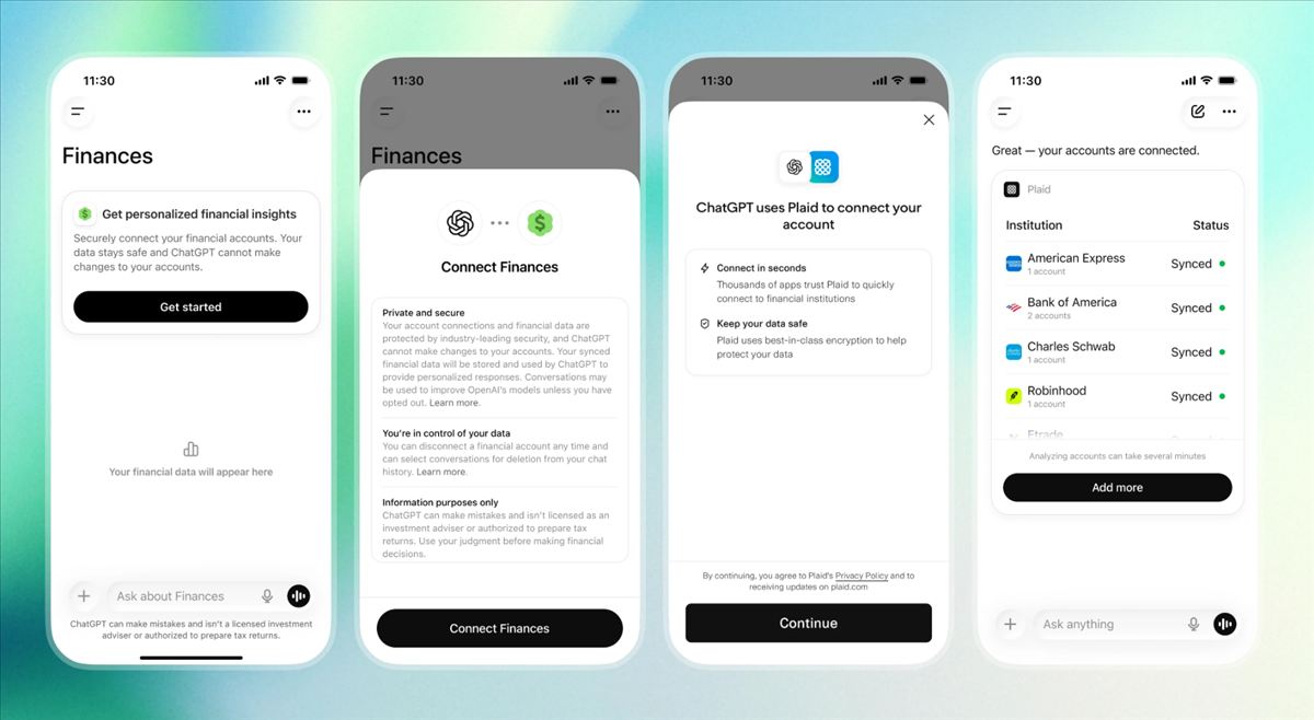 ChatGPT ya puede leer tu cuenta bancaria: OpenAI lanza herramientas de finanzas personales con Plaid