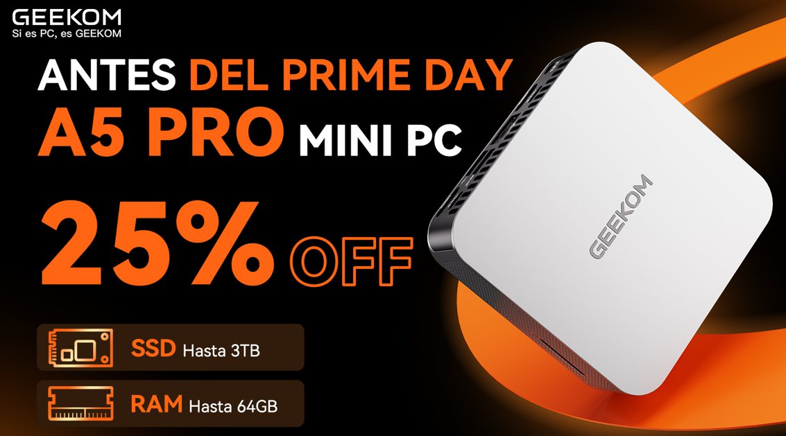 GEEKOM A5 Pro: este mini PC con Ryzen 5 y chasis de aluminio baja a 374 € en las rebajas de verano