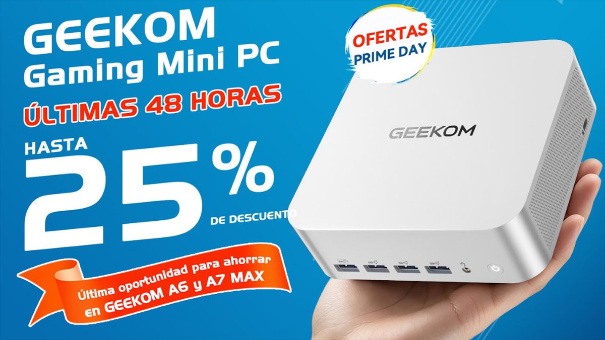 Los mini PC GEEKOM A7 Max y A6 cuestan menos en su web que en Amazon - Última oportunidad del Prime Day
