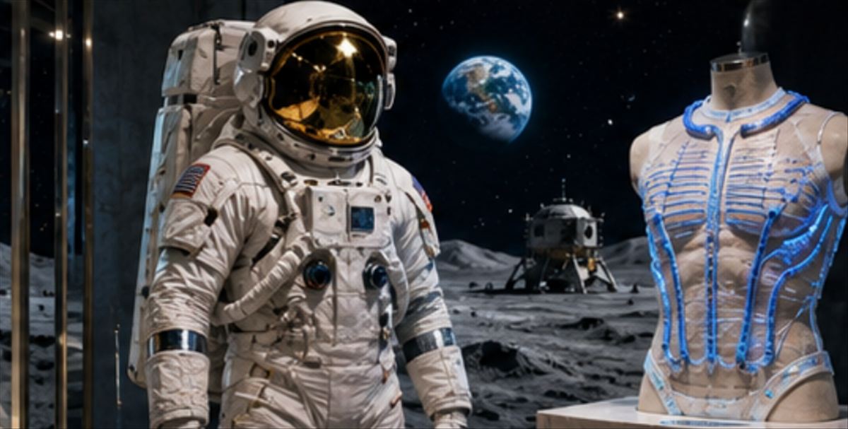 Prada y Axiom Space revelan la ropa interior del traje lunar de la NASA: agua fría circulando por el cuerpo del astronauta durante 8 horas en la Luna