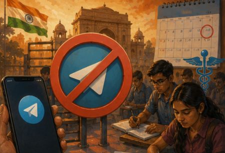 India bloquea Telegram hasta el 22 de junio por trampas en el examen médico nacional y ordena desactivar la edición de mensajes hasta el 30