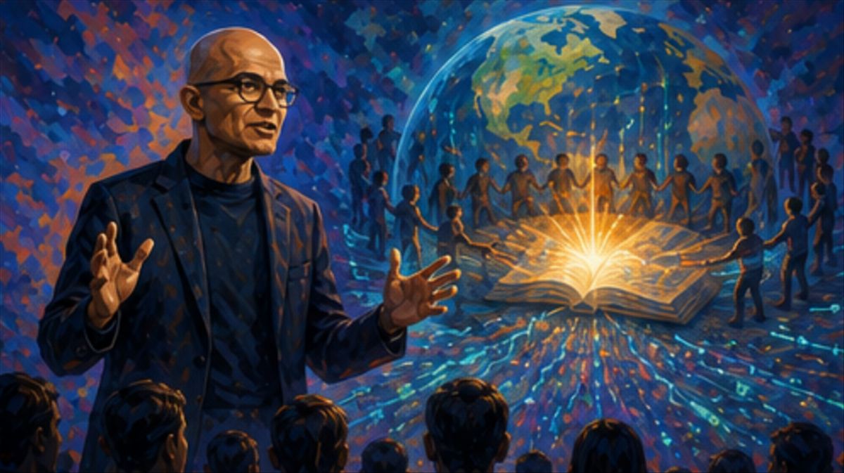 Satya Nadella dice en voz alta lo que nadie de la industria IA quería decir: la sociedad no va a tolerar que unas pocas empresas controlen todo el aprendizaje del mundo