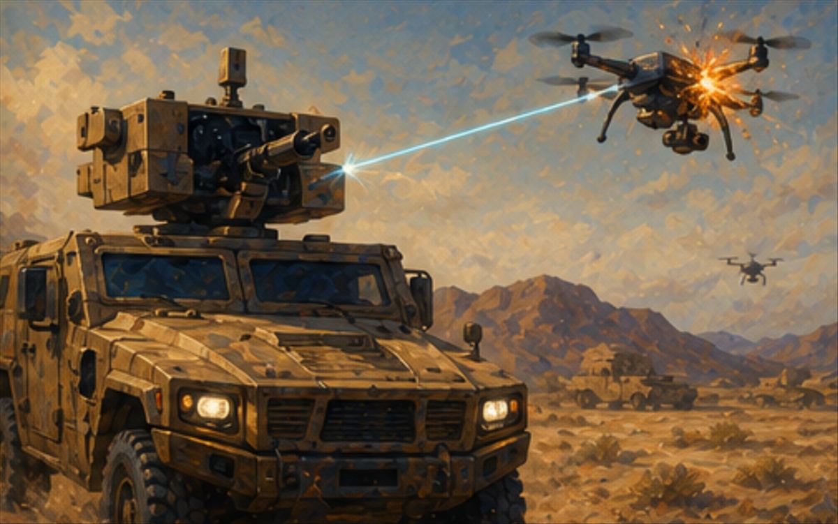 El ejército de EE.UU. puede ahora derribar drones sin detener el vehículo: el sistema Gunslinger acaba de superar su primera prueba real en movimiento