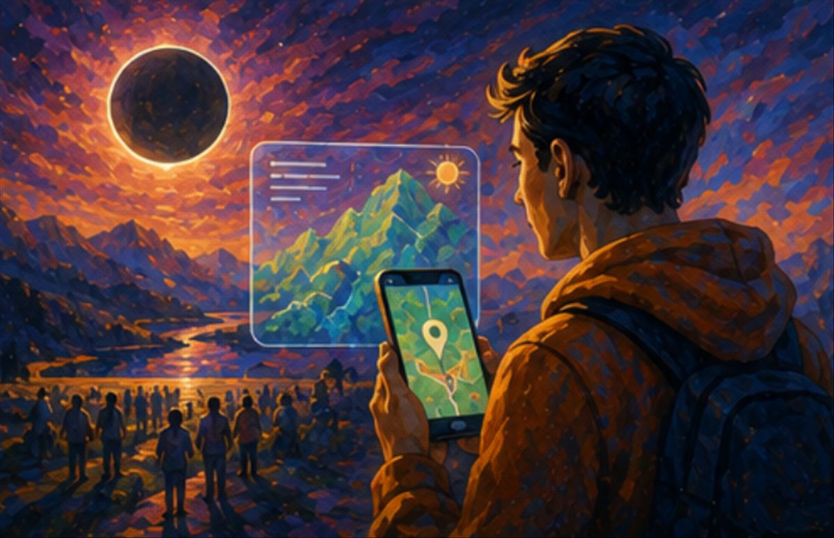 Quería saber dónde ver el eclipse de agosto desde Barcelona, así que probé el modelo GLM-5.2 programando una app que lo resolviera