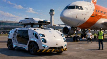 El TaxiBot eléctrico de Schiphol: el robot que apaga los motores del avión durante el rodaje y ahorra 95 kilos de combustible por vuelo