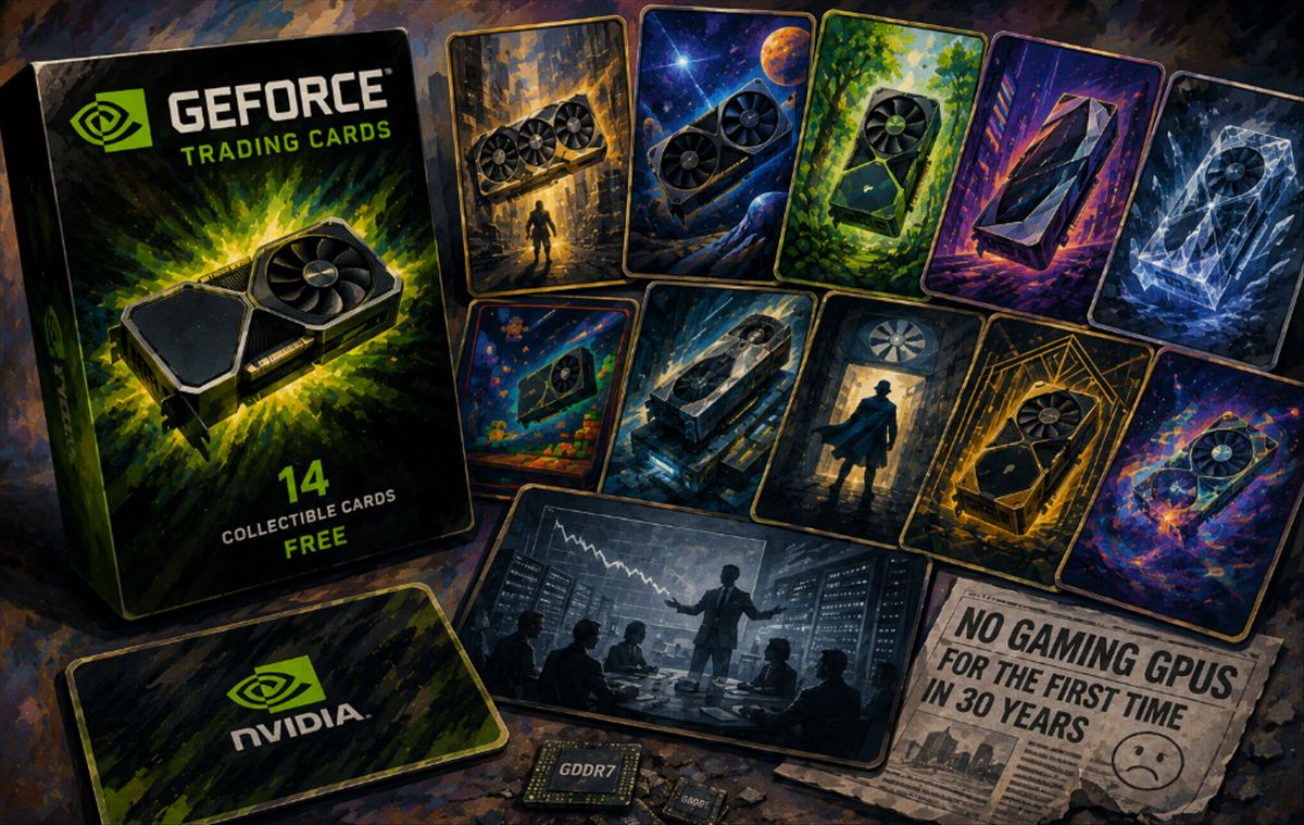 Nvidia lanza cromos coleccionables de GeForce mientras los gamers siguen sin ver nuevas GPUs para jugar
