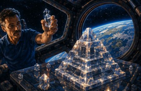La NASA fotografió un cristal que parece violar las leyes de la física: lo cultivaron en la ISS y la microgravedad lo hizo posible