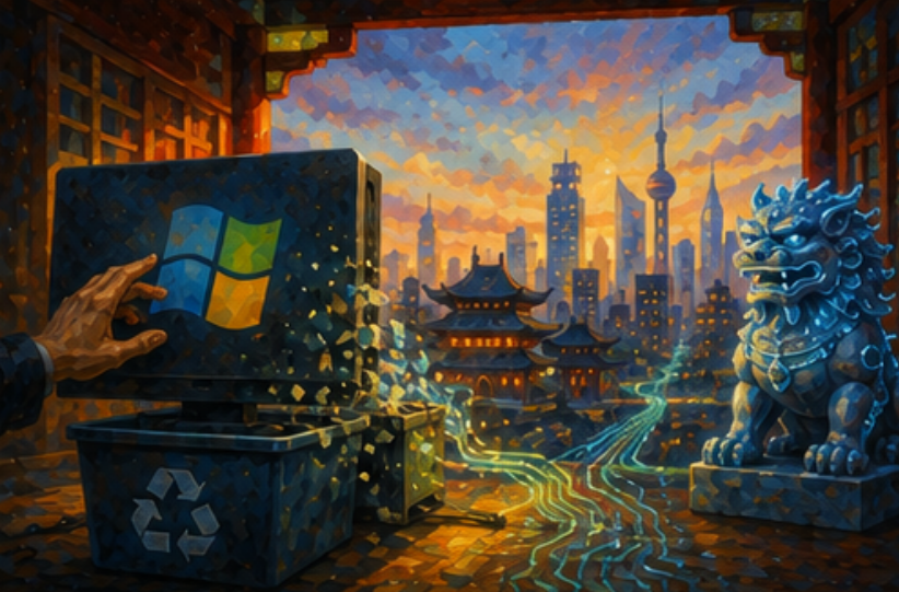 China expulsa Windows 10 de sus organismos estatales antes de lo previsto y los fabricantes locales de SO se disparan en bolsa