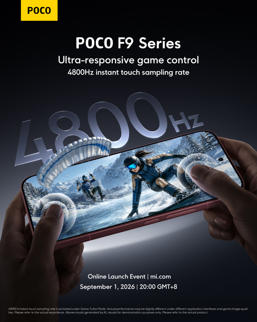 Muestreo táctil instantáneo de 4800 Hz de la POCO F9 Series, activable desde el modo Game Turbo