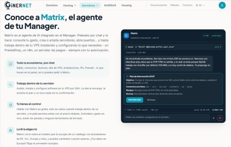La IA ya administra servidores: GINERNET lanza los VPS "agénticos" y cambia las reglas del hosting