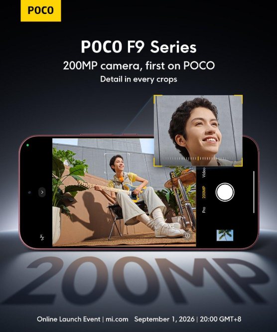 La cámara principal de 200 MP de la POCO F9 Series