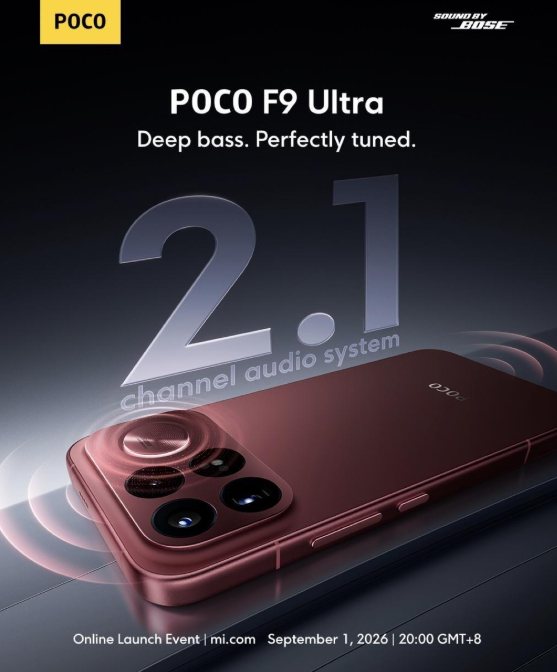 Sistema de audio Sound by Bose de 2.1 canales del POCO F9 Ultra
