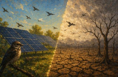 Los paneles solares de China están reduciendo la biodiversidad de aves un 2,1% por cada incremento en la intensidad de políticas de expansión