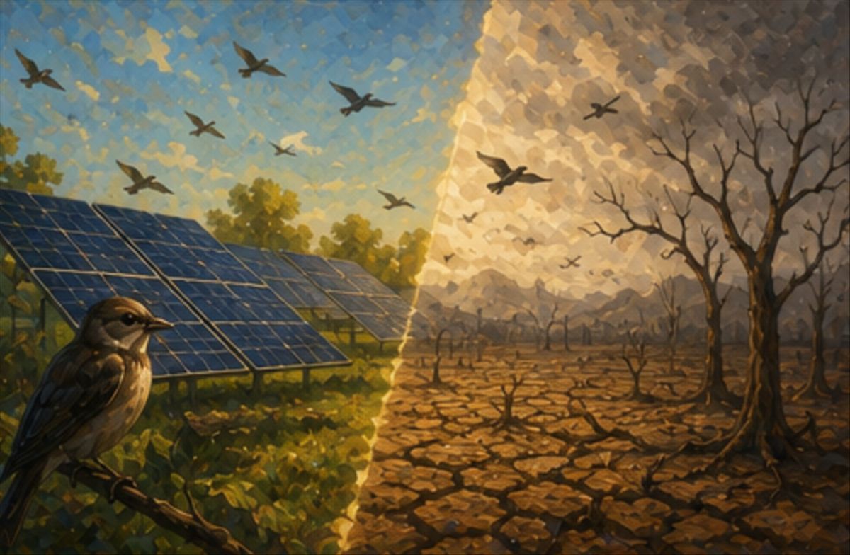Los paneles solares de China están reduciendo la biodiversidad de aves un 2,1% por cada incremento en la intensidad de políticas de expansión