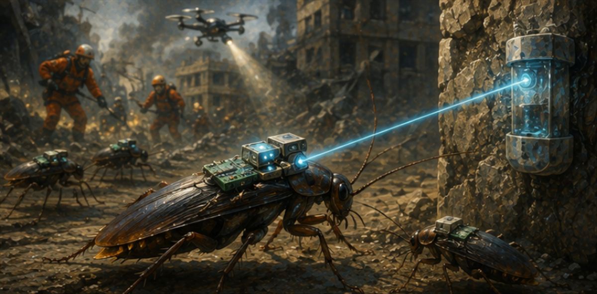 Cucarachas cyborg con cámaras e inyectores: el robot de rescate que puede llegar donde los humanos no caben