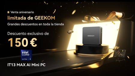 GEEKOM IT13 MAX Mini PC con 150 euros de descuento. Un Ultra 9 185H con precio especial por el aniversario