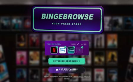 BingeBrowse: pasea por un videoclub en 3D con los catálogos de tus servicios de streaming (y Blockbuster les amenazó por el nombre anterior)