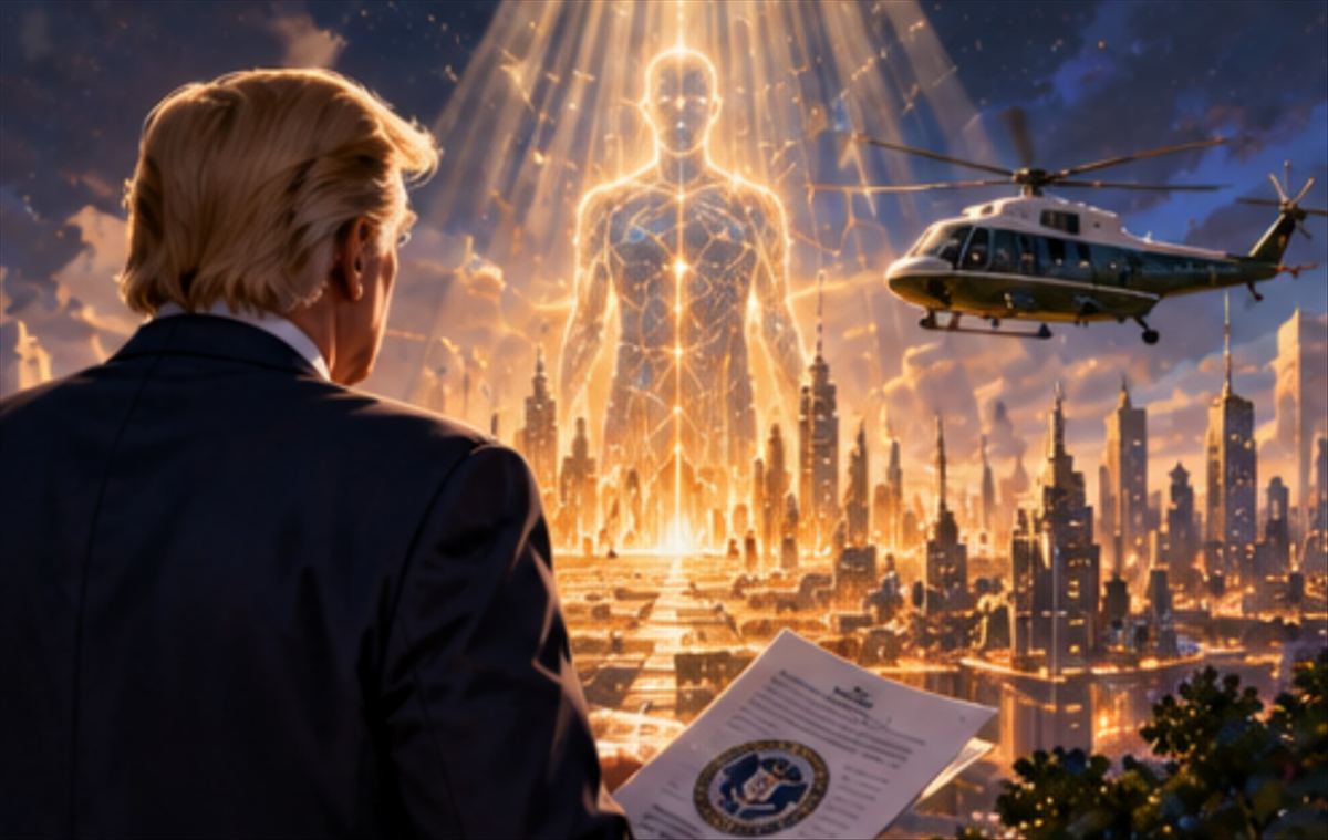 Trump quiere renombrar "inteligencia artificial" como "superinteligencia" en documentos oficiales y las fotos falsas con IA de su ayudante complican la semana