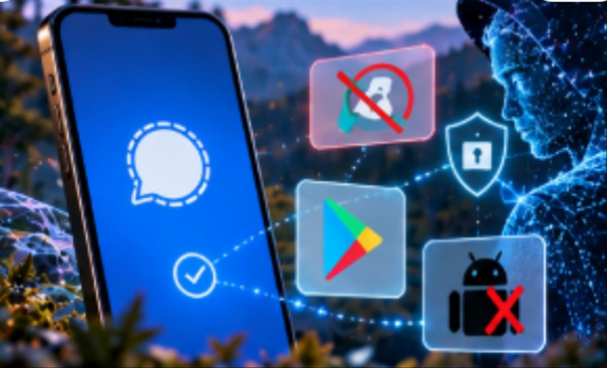 Signal deja registrarse sin número de teléfono, pero el pago pasa por Google. El problema es exactamente ese.