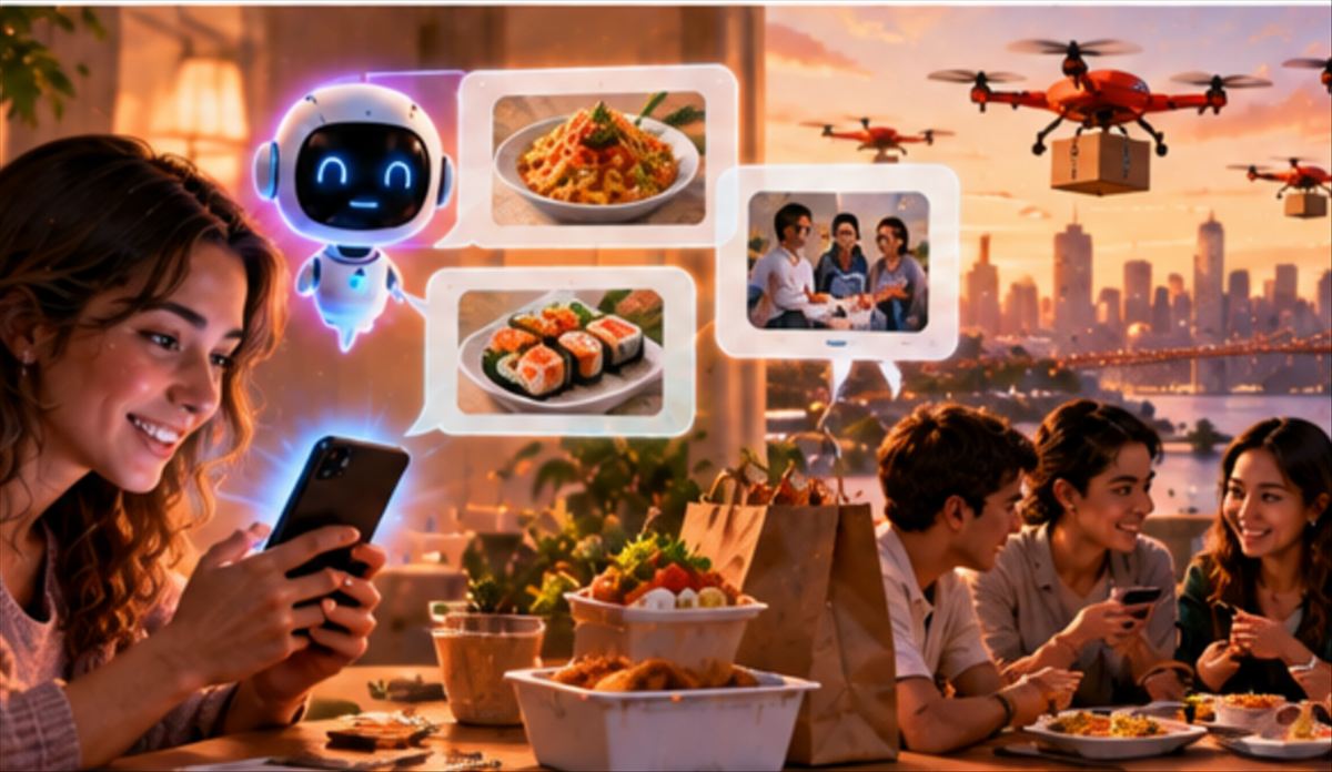 DoorDash lanza un agente IA que pide comida por SMS dentro de Apple Messages — y ya prueba drones de entrega en California