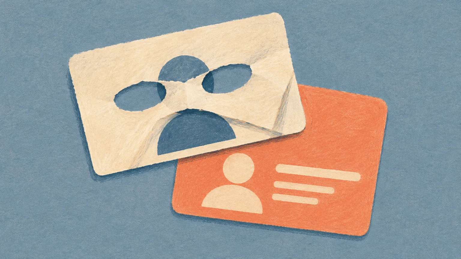 Una tarjeta de aplicación falsa con máscara aparece por encima de otra, como el clon anunciado en Google Play.