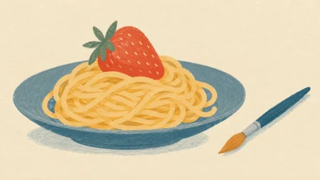 Un plato con comida generada de forma errónea representa la pausa de las imágenes de Just Eat.