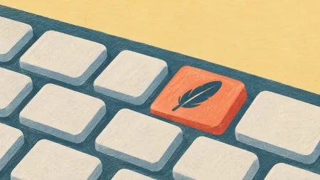 Una tecla destacada con una pluma representa la inclusión de lenguas indígenas en el teclado del móvil.