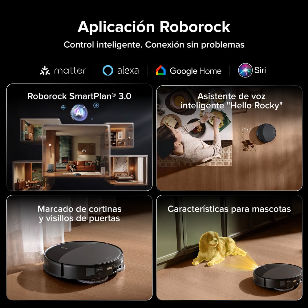 Aplicación Roborock con compatibilidad Matter y asistente Hello Rocky