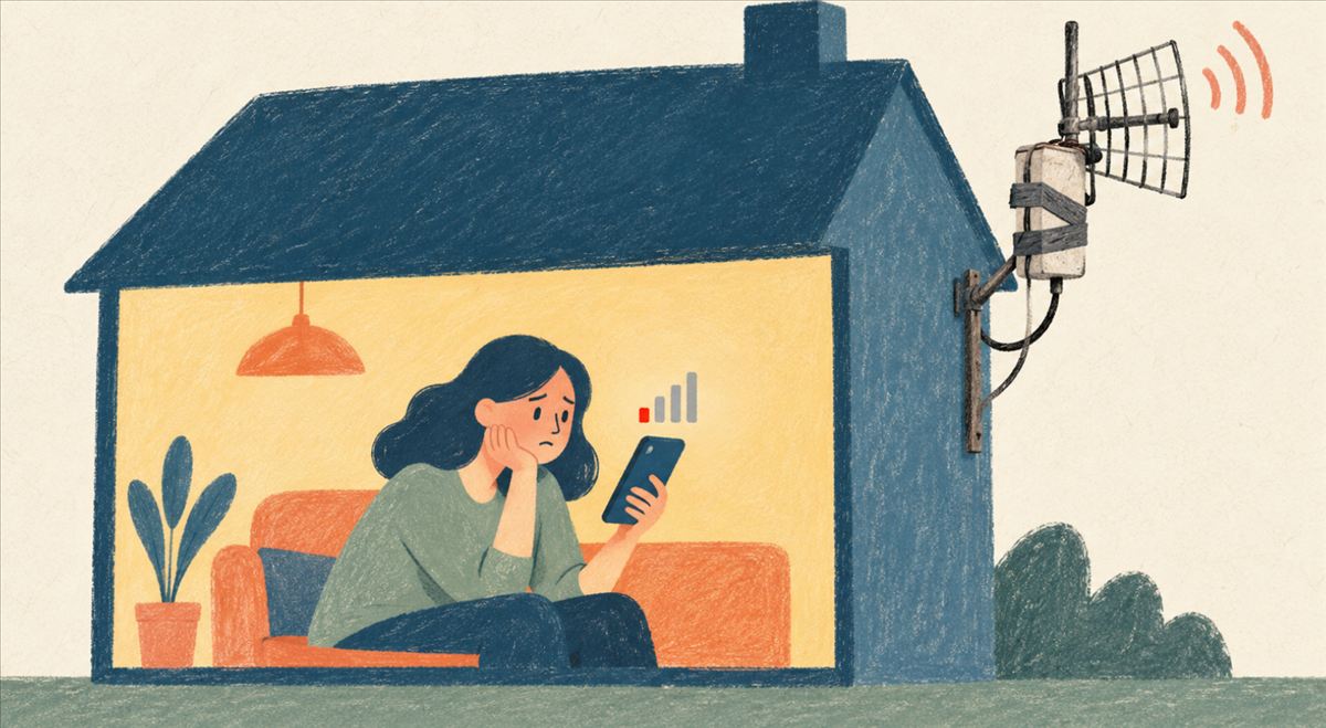 Mala cobertura dentro de casa: llamadas por wifi, repetidores legales y lo que no debes instalar